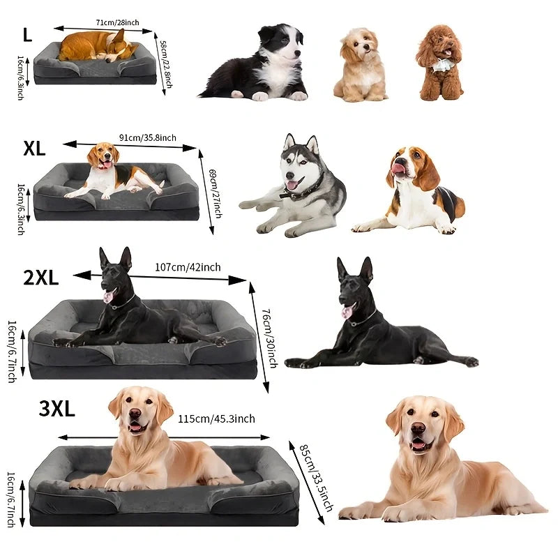 Extra Large Orthopedic Dog Sofa Bed (Washable) | HavenTail